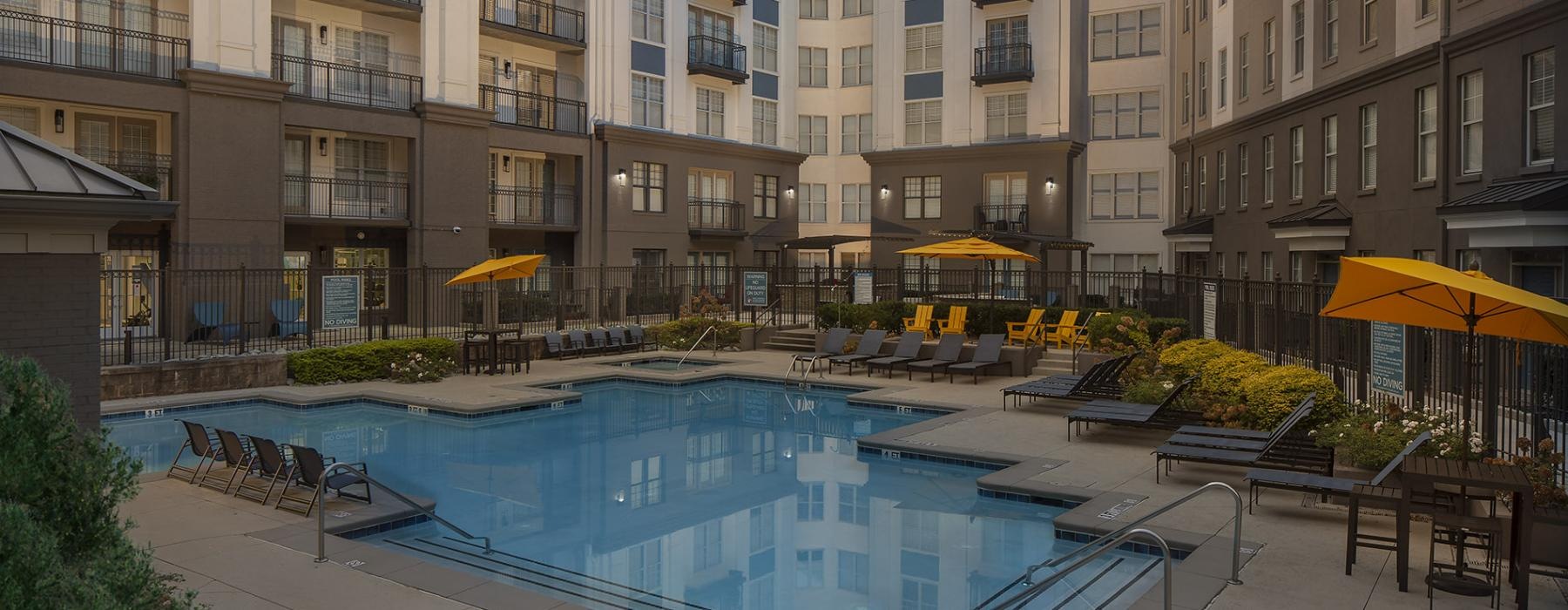 a pool in a city
