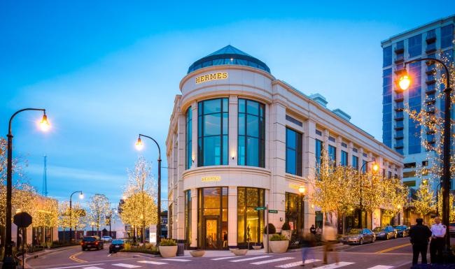 a building with a glass front